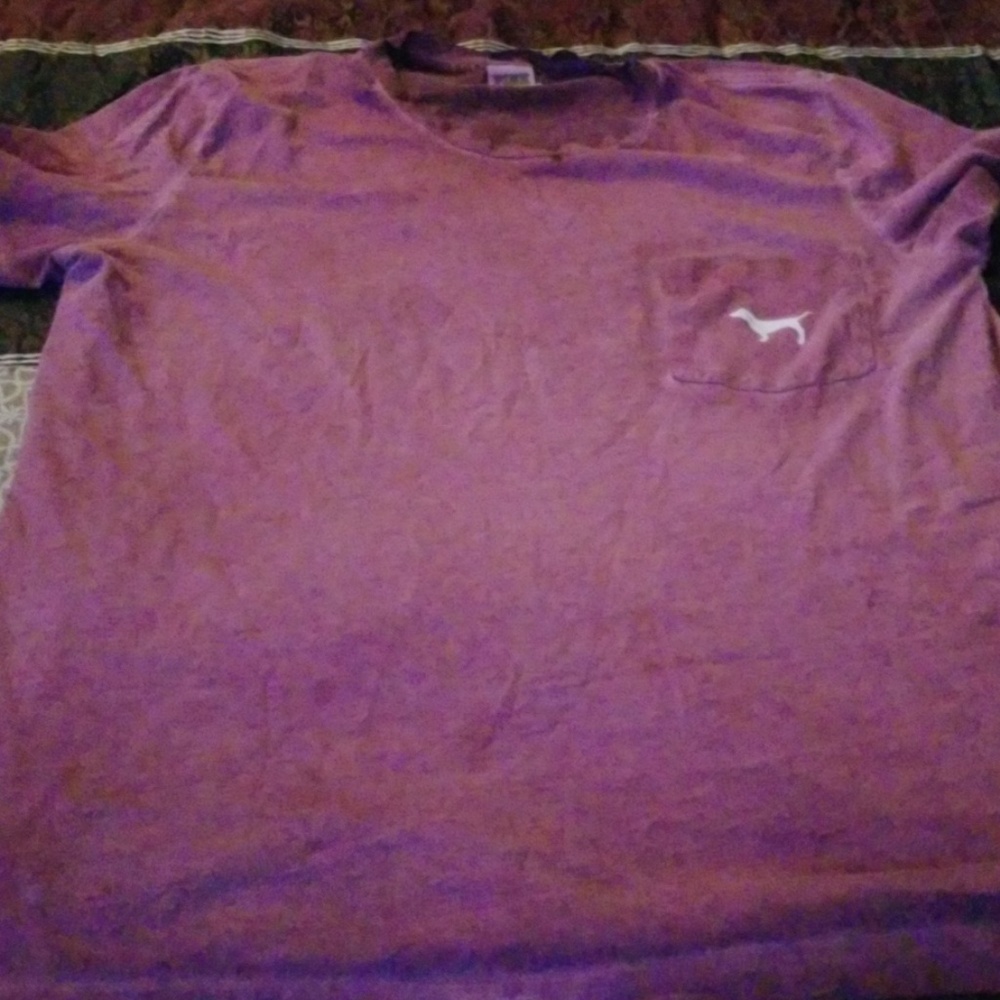 tie died PINK pocket tshirt L